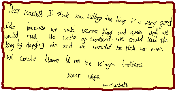 Dear Macbeth, I think...