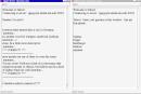 During the game, one applet (left) was responsible for text output (system output), one applet (right) was for the user to enter text.