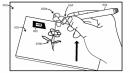 This patent drawing shows that once the 3D object is drawn (top), the user can look at it from various perspectives (below).