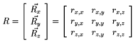 Definition of the rotation matrix